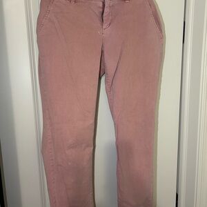 LOFT Pink Ankle Cropped Pants